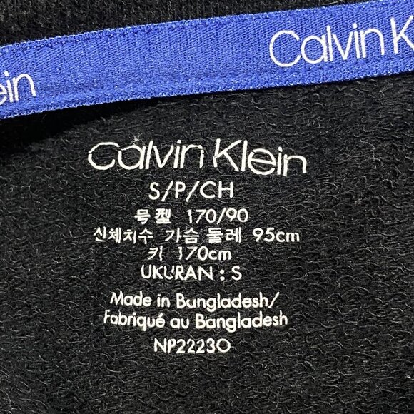 CALVIN KLEIN Women Front Logo Pullover Sweatshirt Size S Black Long Sleeve 2a-6 - Picture 10 of 10